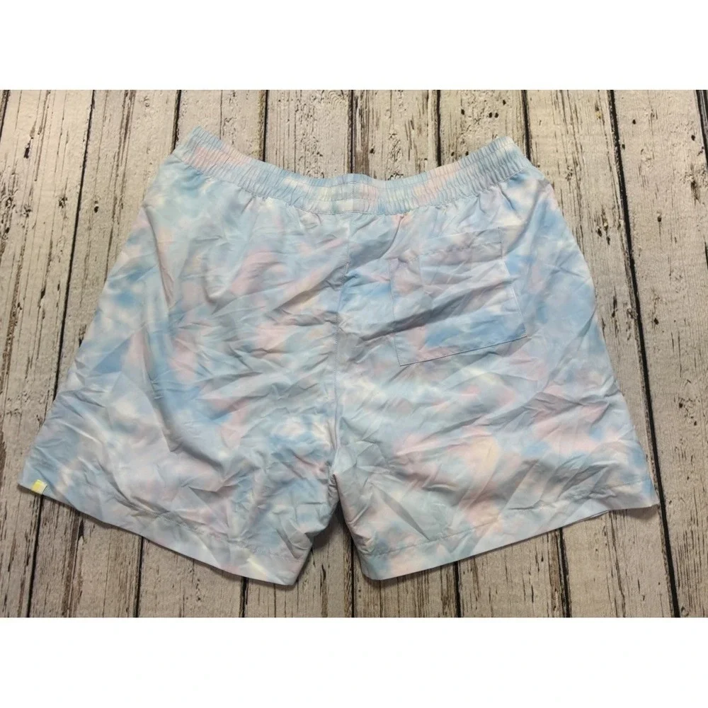Summersalt Men's Swim Shorts Trunks Pastel Tie Dye Pink Blue Shorts Size Large